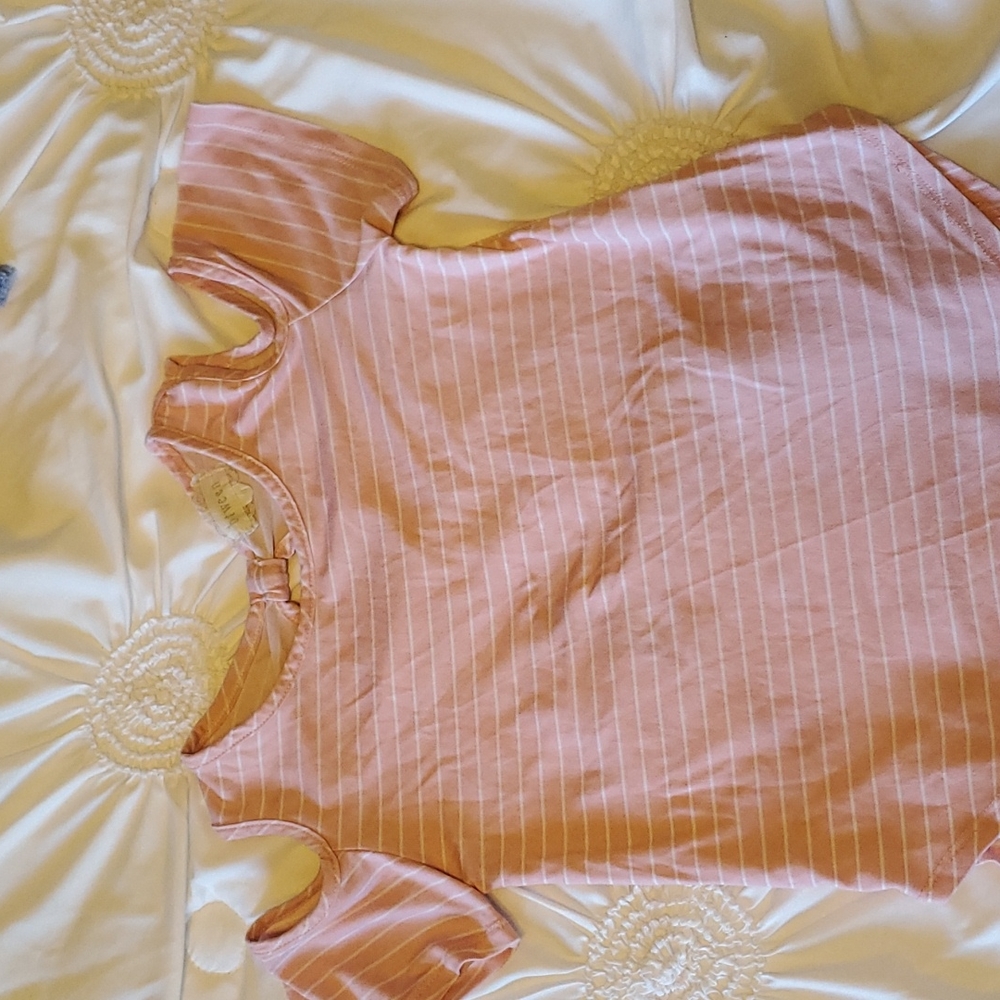 Cold shoulder‎ top pink striped top